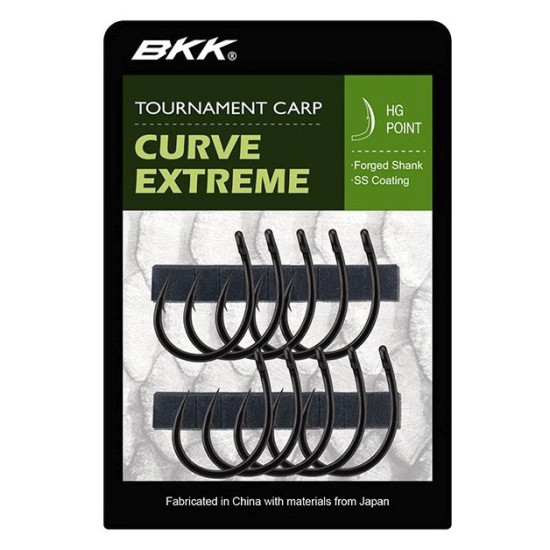 Carlige Bkk Curve Extreme Tournament Carp, 10buc/plic Nr.6 Carlige Bkk Curve Extreme Tournament Carp, 10buc/plic Nr.6