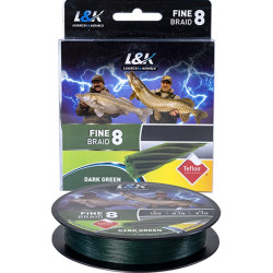 Fir Textil EnergoTeam L&K Fine Braid, Verde Inchis, 150m, 9.1kg