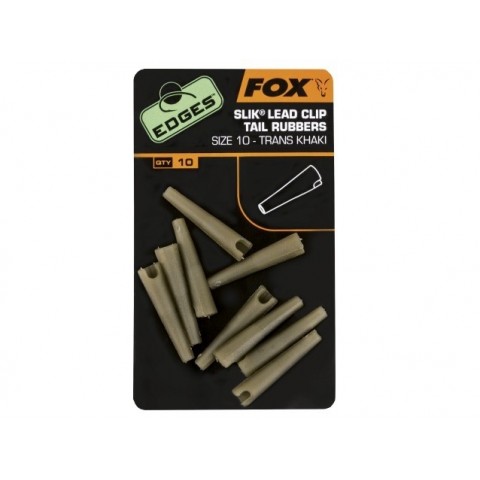 Conuri Fox Edges Slik Lead Clip Tail Rubber Nr.10, 10buc/plic