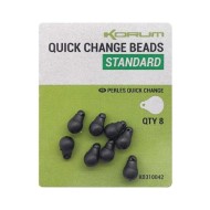 Conector Rapid Korum Quick Change Beads, Negru, 8buc/blister, Standard