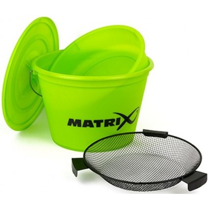Set Nadire Matrix Lime Bucket, Galeata 20L + Capac + Lighean + Sita