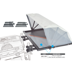 Tava laterala cu umbrela MK Quattro 750X550mm