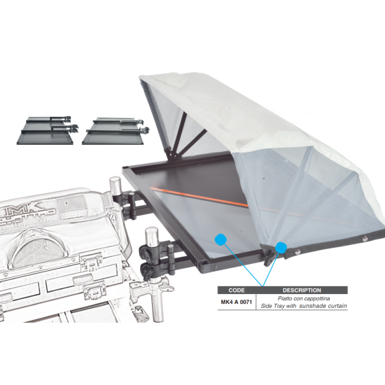 Tava laterala cu umbrela MK Quattro 750X550mm Tava laterala cu umbrela MK Quattro 750X550mm