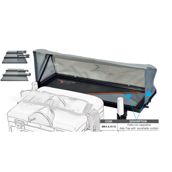 Tava laterala cu umbrela MK Quattro 700X300mm Tava laterala cu umbrela MK Quattro 700X300mm