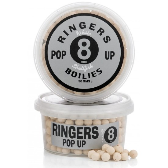 Pop-Ups Ringers White Shellfish 100g Pop-Ups Ringers White Shellfish 100g