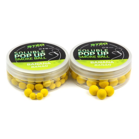 Pop-up Steg Solubil Smoke Ball, 8-10mm, Banana Pop-up Steg Solubil Smoke Ball, 8-10mm, Banana