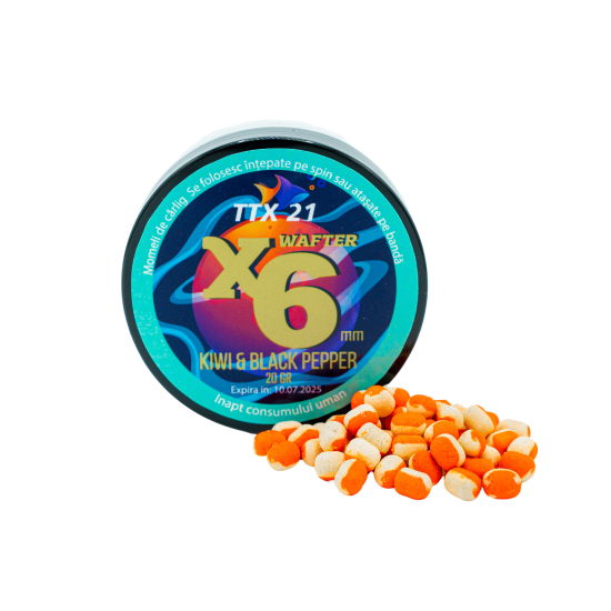Wafter X6 TTX 21, Kiwi Black Pepper, 20g/6mm Wafter X6 TTX 21, Kiwi Black Pepper, 20g/6mm