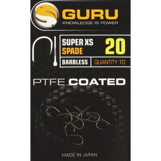 Carlige Guru Super XS Spade Barbless, 10buc/plic, Nr.10