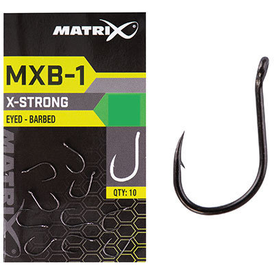 Carlige Matrix MXB-1 Barbed Eyed BLK, Nr.14