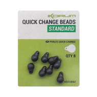 Conector Rapid Korum Quick Change Beads, Negru, 8buc/blister, Standard