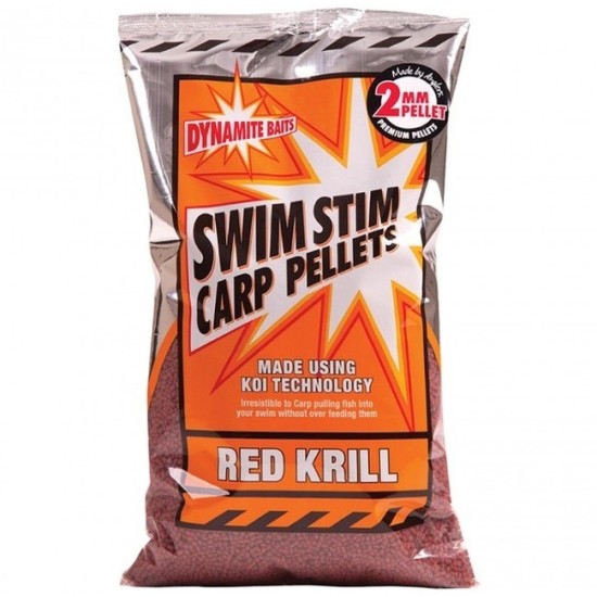 Pelete Dynamite Baits Swim Stim Carp Pellets, Red Krill, 2mm, 900g Pelete Dynamite Baits Swim Stim Carp Pellets, Red Krill, 2mm, 900g
