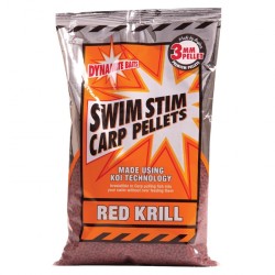 Pelete Dynamite Baits Swim Stim Carp Pellets, Red Krill, 3mm, 900g