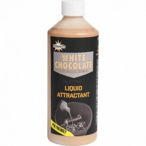 Lichid Atractant Dynamite Baits Hi-Attract Liquid Attractants,White Chocolate, 500ml