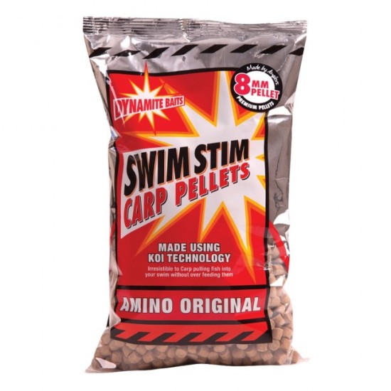Pelete Dynamite Baits Swim Stim Carp Pellets, Amino Original, 8mm, 900g Pelete Dynamite Baits Swim Stim Carp Pellets, Amino Original, 8mm, 900g