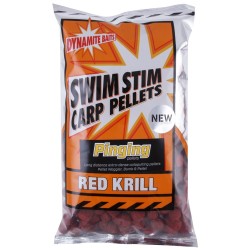 Pelete Dynamite Baits Swim Stim Pinging Pellets, Red Krill, 13mm, 900g