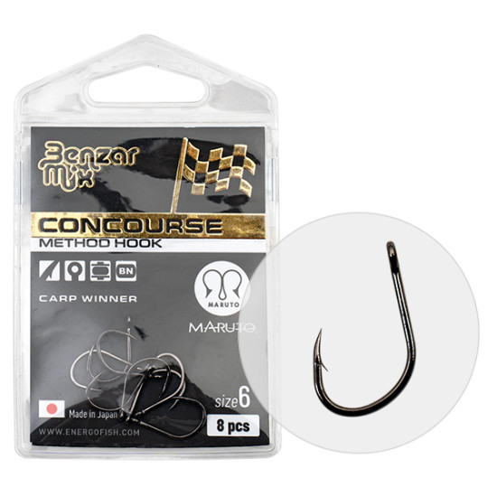 Carlige Benzar Mix Concourse Carp Winner Nr. 12 8buc/plic