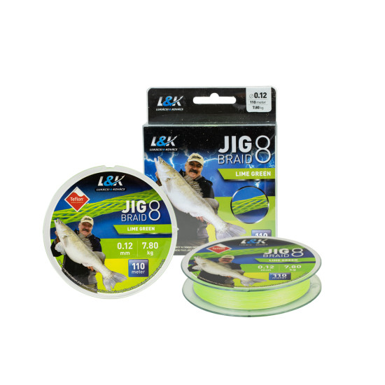 Fir Textil EnergoTeam L&K Jig Braid 110M Lime 0.12MM