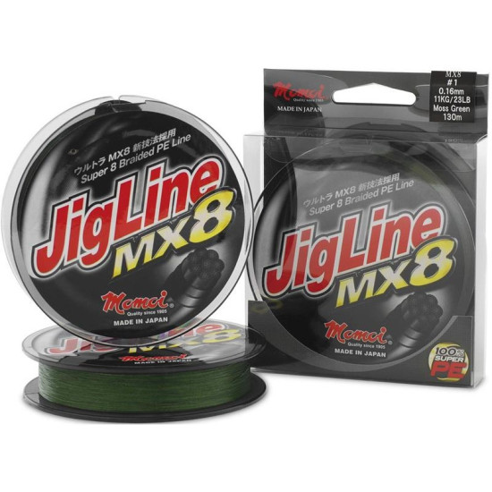 Fir Momoi Jigline Mx8 Green 0.10 125m Fir Momoi Jigline Mx8 Green 0.10 125m