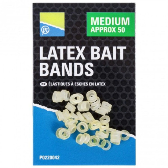 Inele Elastice Preston Latex Bait Bands, Clear, 50buc/plic, Medium Inele Elastice Preston Latex Bait Bands, Clear, 50buc/plic, Medium