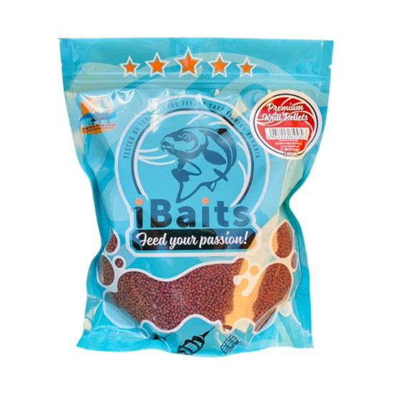 Pelete iBaits Premium Pellets, 2mm, 800g, Krill