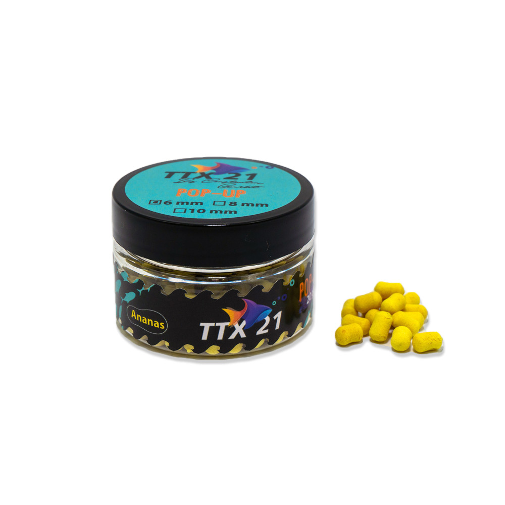 PoP-Up TTX21 Dumbell Galben Ananas 6mm, 20g - Romtravelf