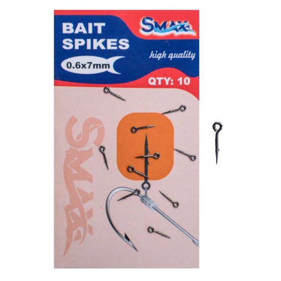 Spini Pentru Momeala Smax 0.6*7mm, 10Buc/Plic Spini Pentru Momeala Smax 0.6*7mm, 10Buc/Plic