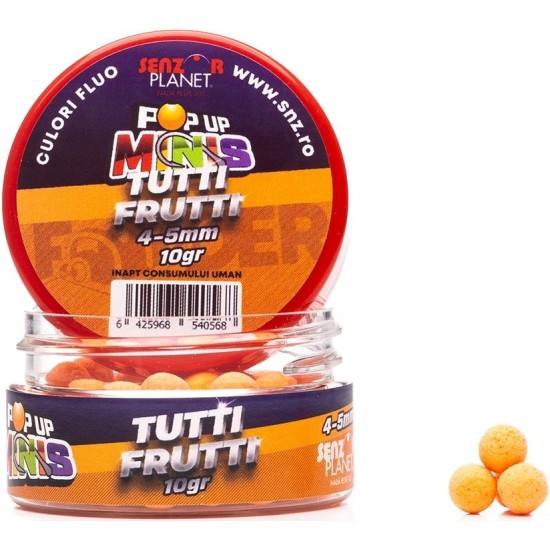 Pop Up Senzor Planet Minis Tutti-Frutti, 4-5mm, 10g Pop Up Senzor Planet Minis Tutti-Frutti, 4-5mm, 10g