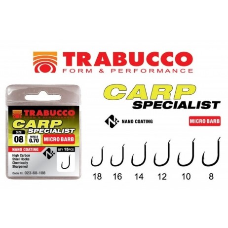 Carlige Trabucco Carp Specialist Nr.14, 15buc/plic