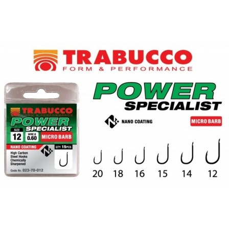 Carlige Trabucco Power Specialist Nr14, 15buc/plic